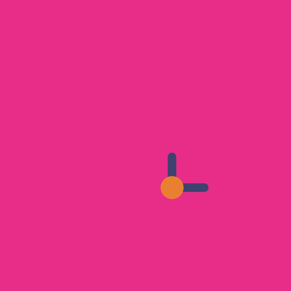 A pink background with a clock on it vector