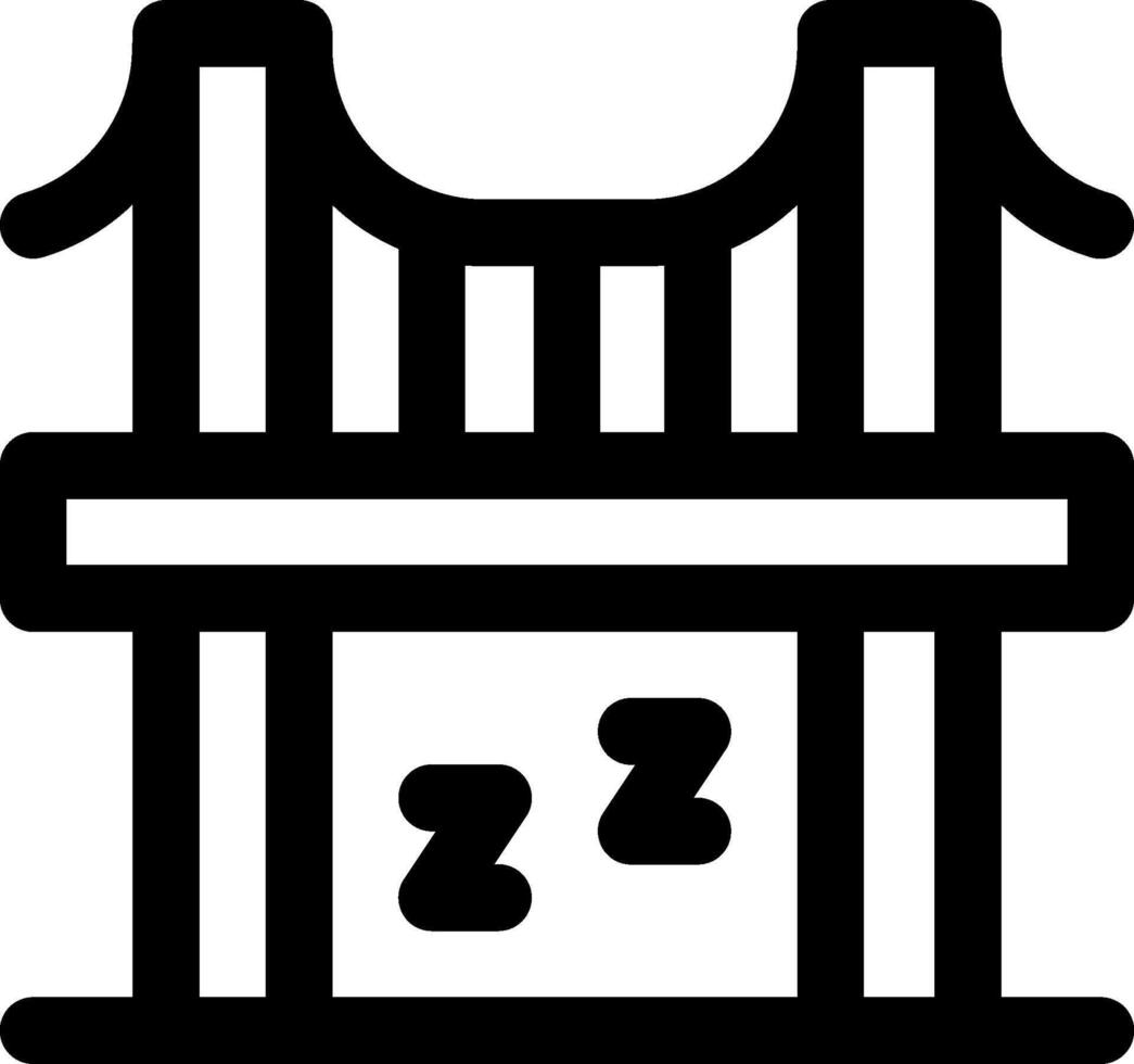 A black and white illustration of a bridge vector