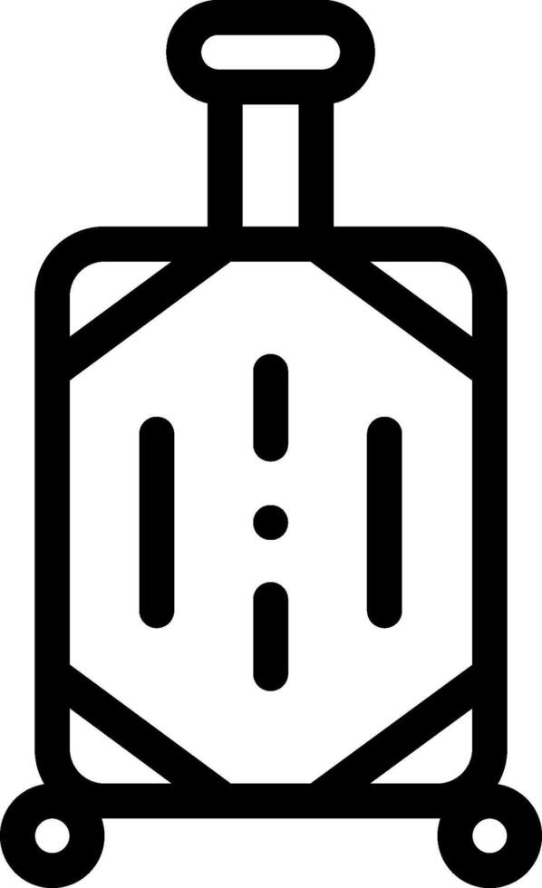 A black and white image of a suitcase vector