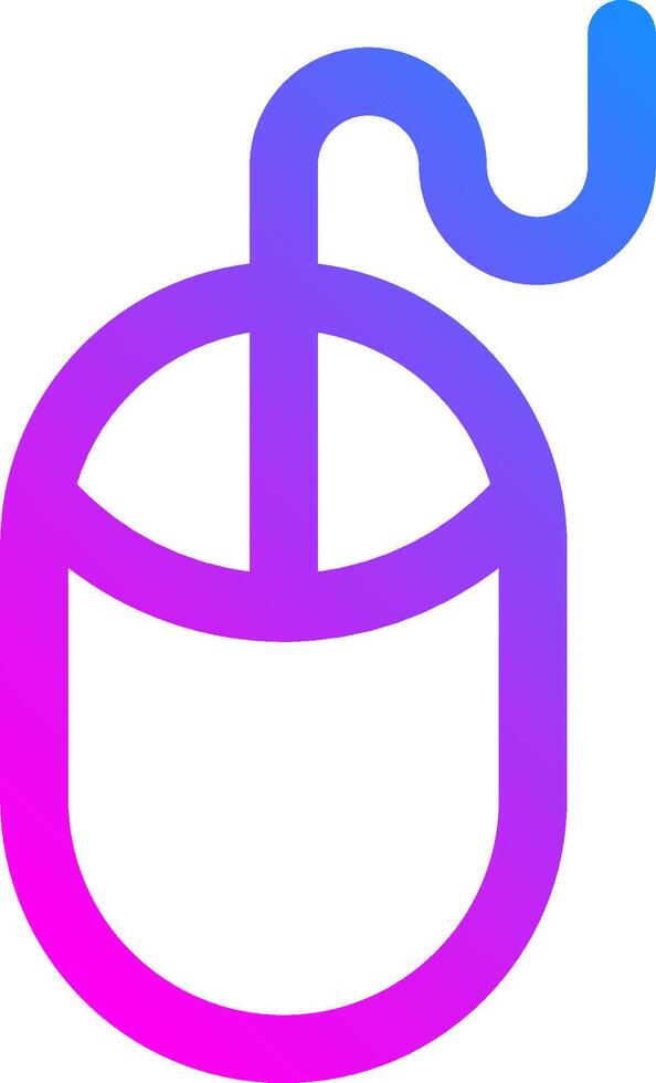 A purple and pink mouse with a handle vector