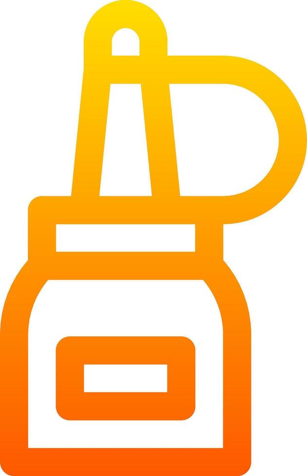 A bottle of liquid with a handle on it vector