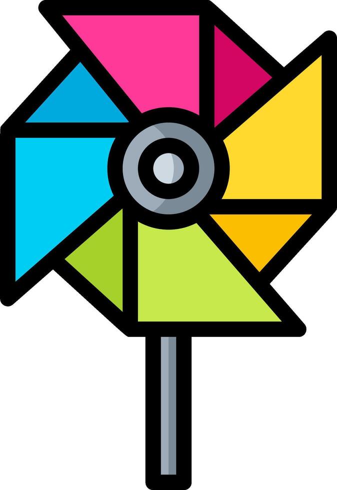 A colorful pinwheel on a stick vector