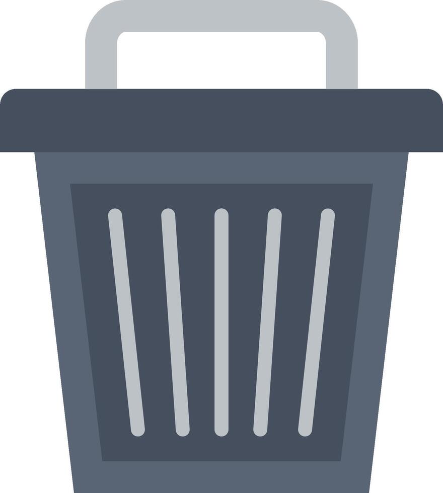 A trash can icon on a white background vector