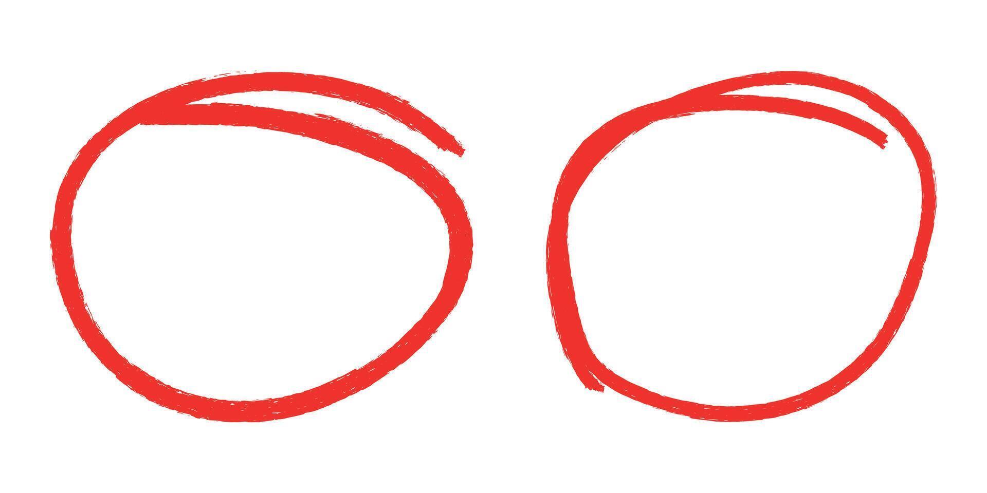 Two red round shape design element vector