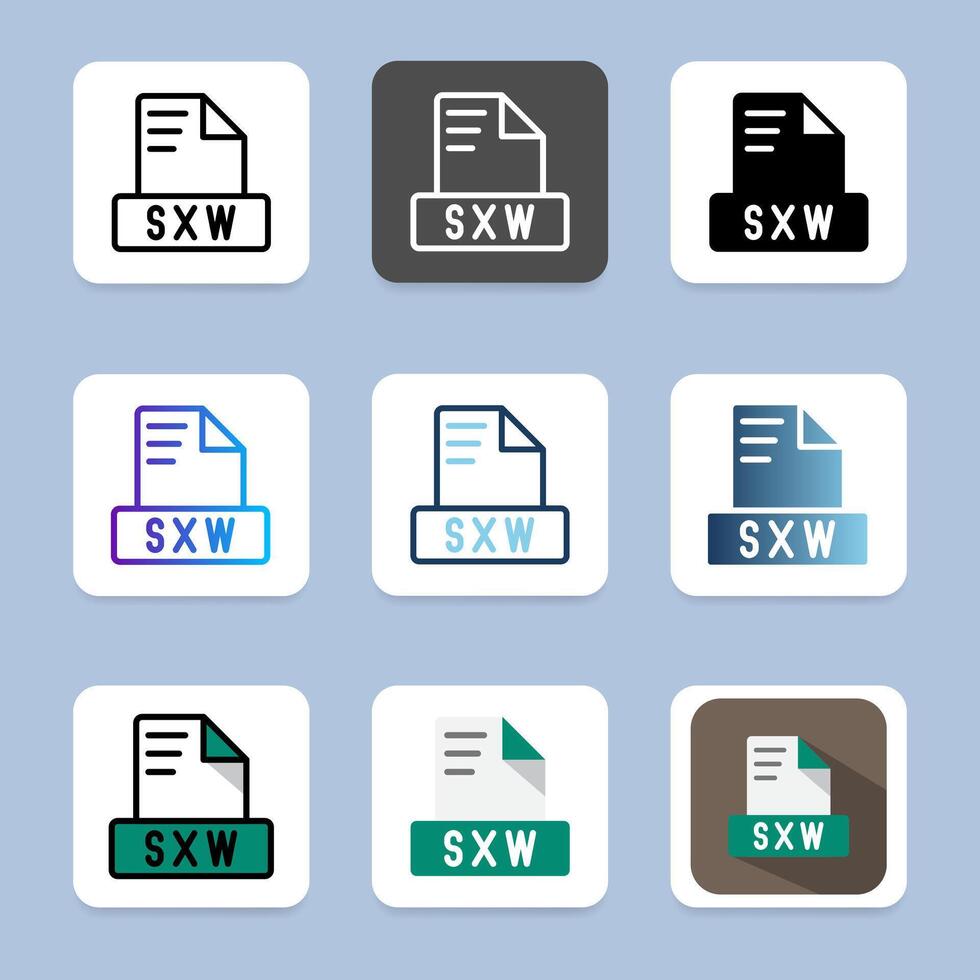 Set sxw icons file format for an intuitive interface, suitable for web, ui and mobile app needs. vector