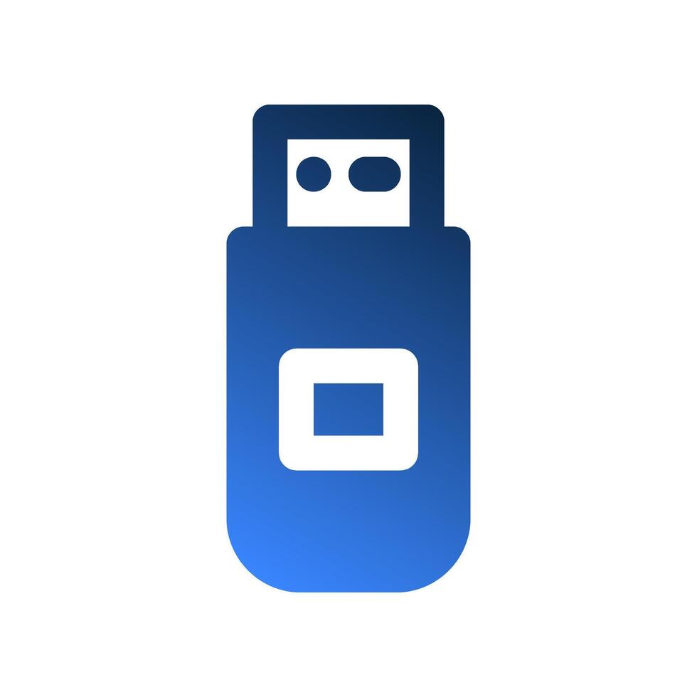 Usb drive gradient fill icons. office icon symbol to enrich the appearance of the application. vector