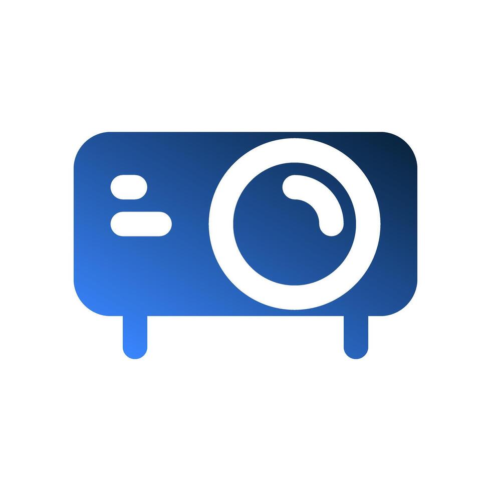 Projector gradient fill icons. office symbols in bright colors for a fresh look. vector