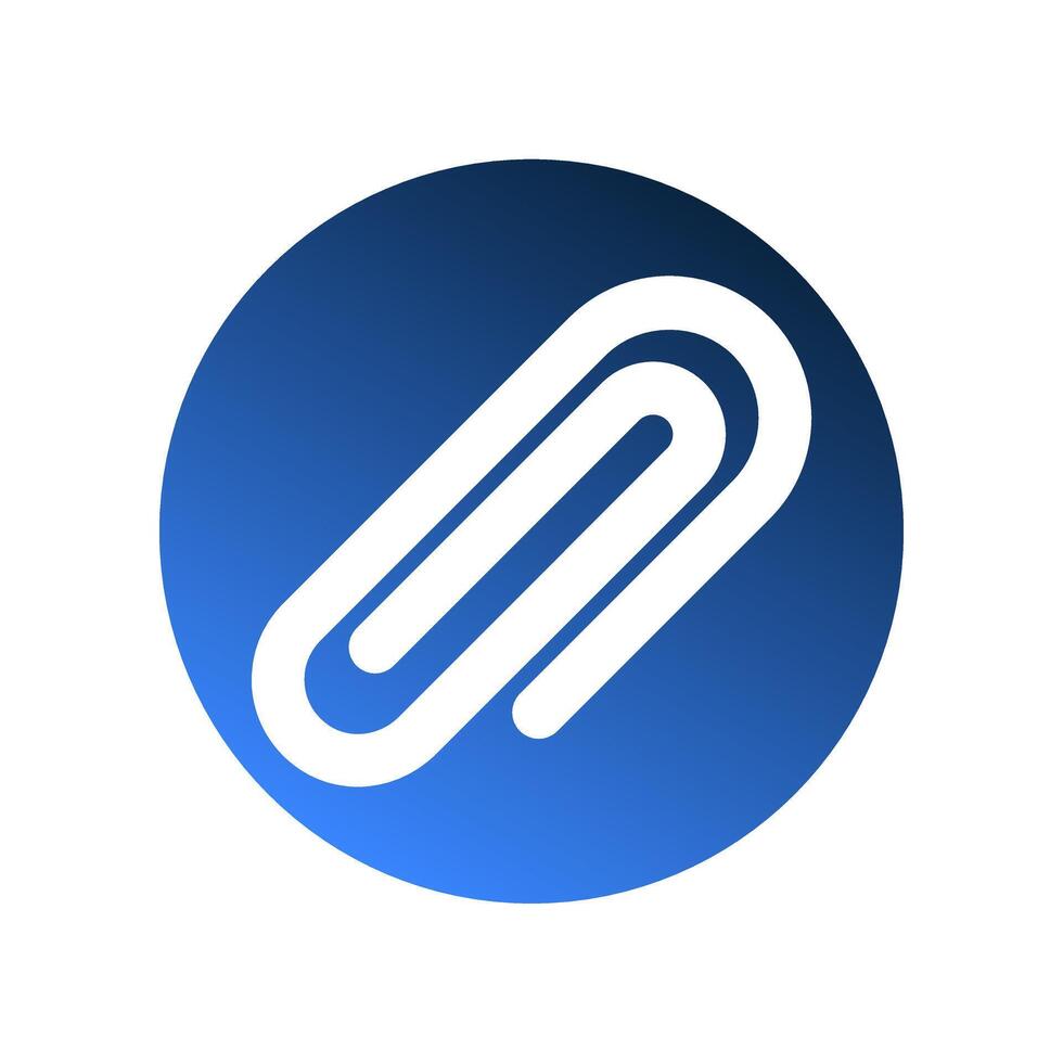 Paper clip gradient fill icons. office symbols to facilitate navigation in the interface. vector