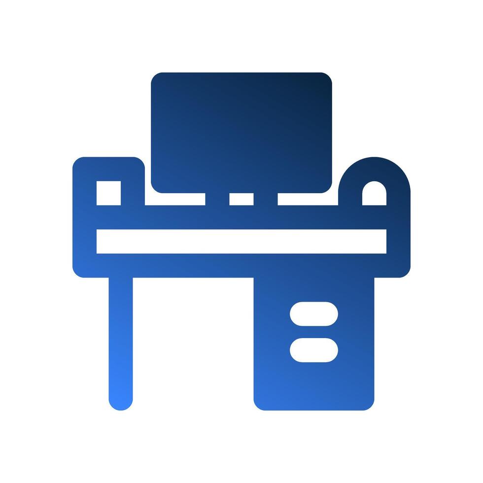 Workbench gradient fill icons. office symbols and furniture that are suitable for beautifying graphic and digital designs. vector