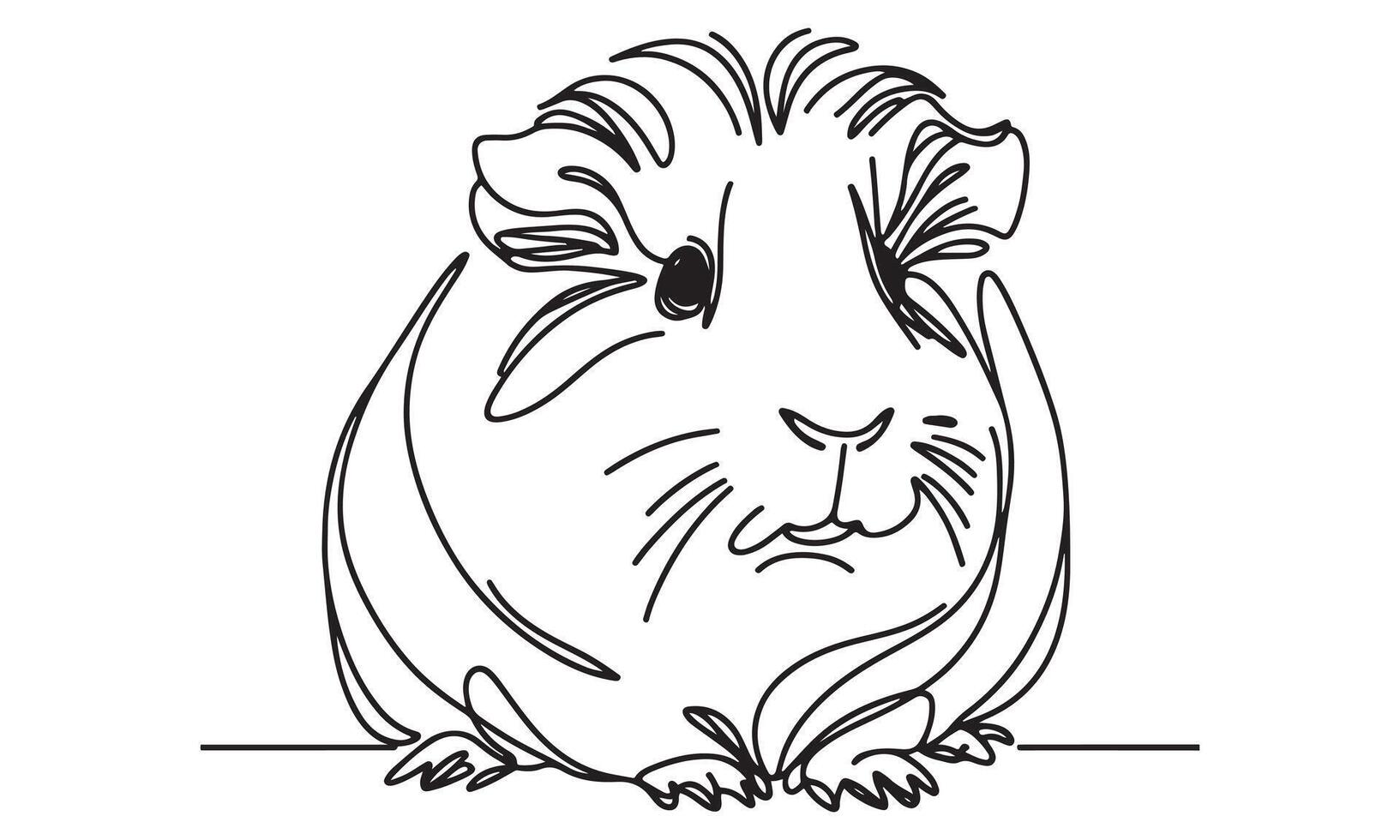 Guinea pig coloring pages vector