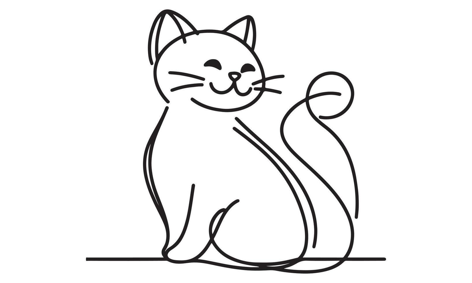 A cat is sitting on a white background vector
