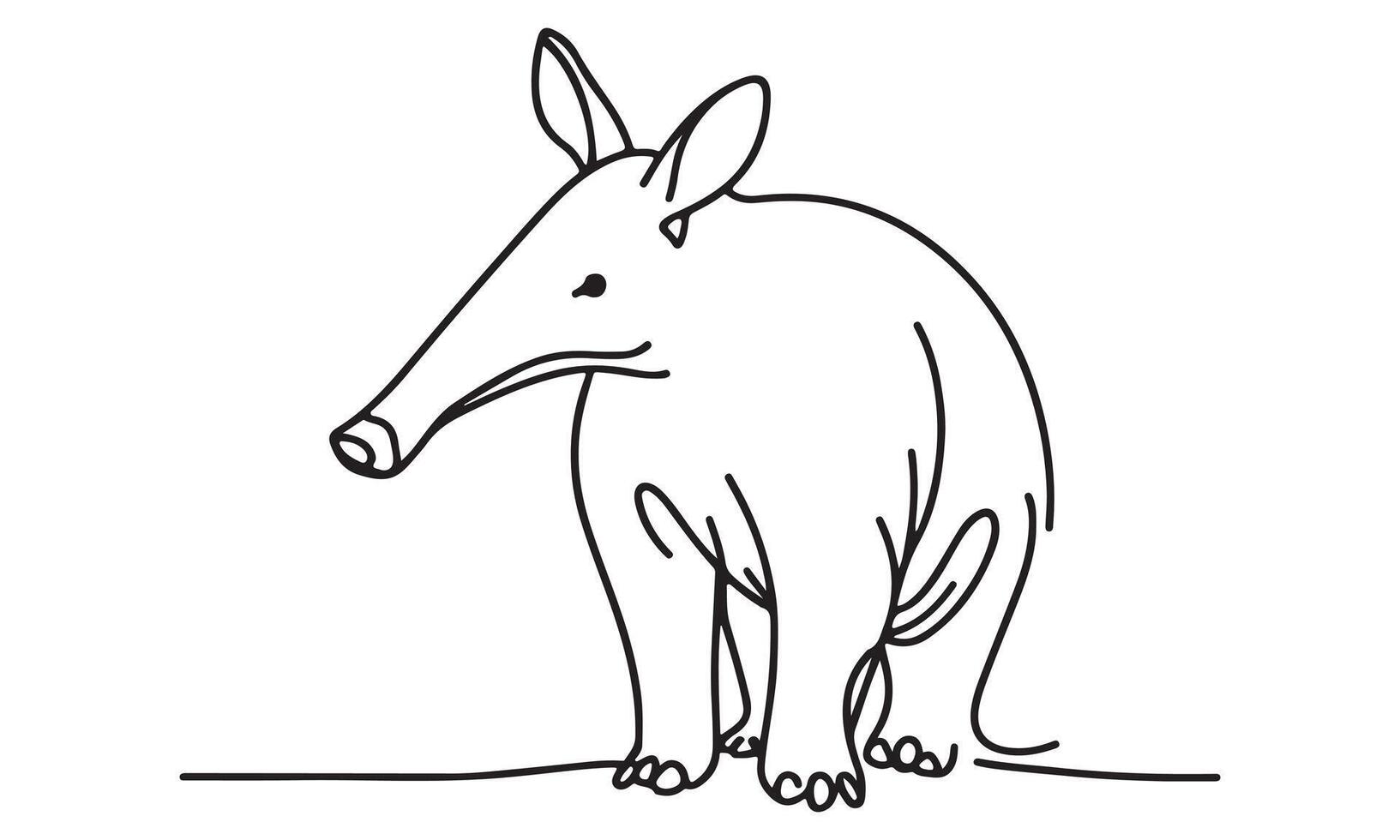 A drawing of an armadillo vector