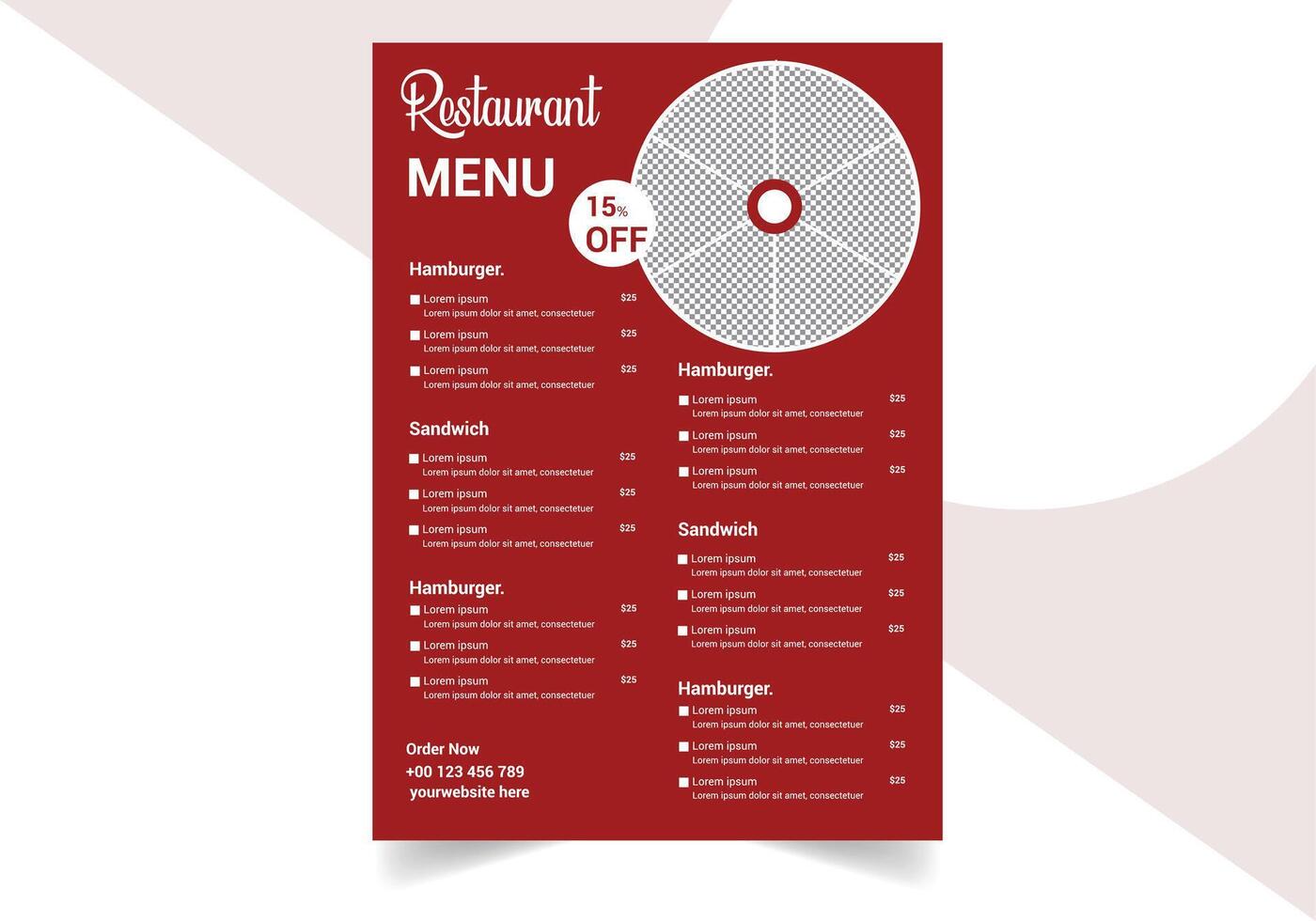 A menu for a restaurant called special menu vector