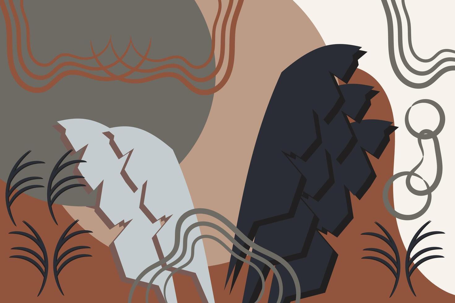Abstract Desert Mirage vector