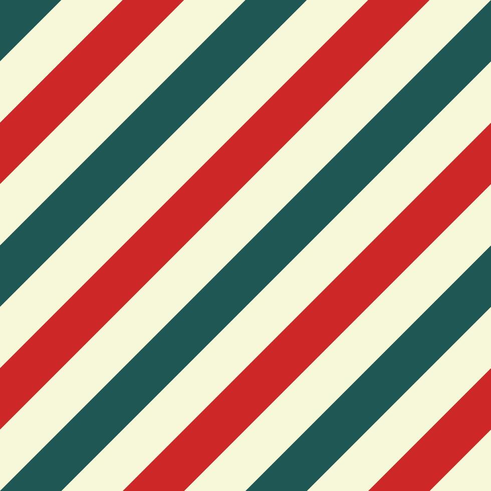 Seamless pattern of diagonal lines in white, green and red, suitable for wallpaper design, wrapping paper, covers, backgrounds and others vector