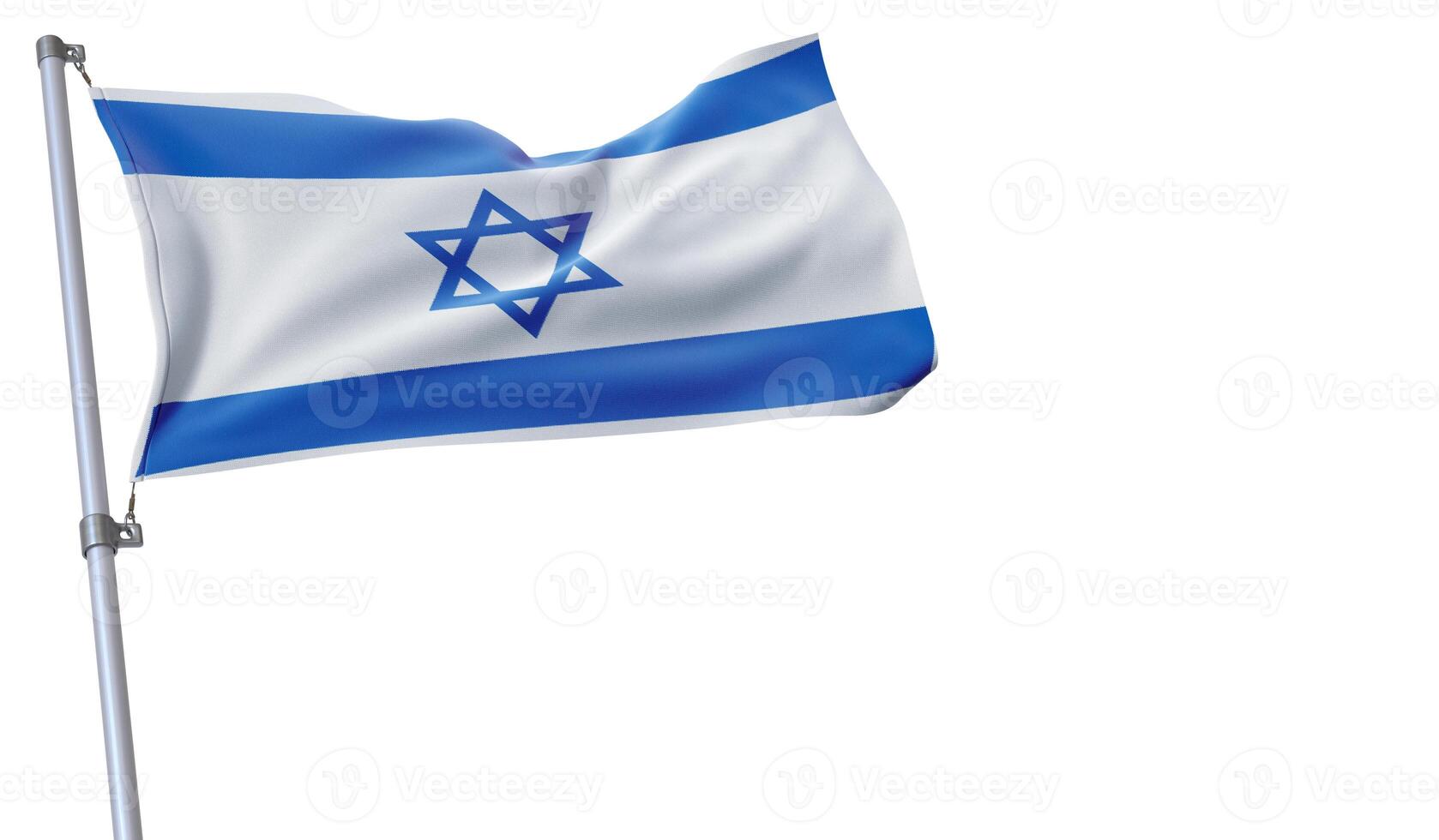 a flag is waving in the wind of on a white background photo