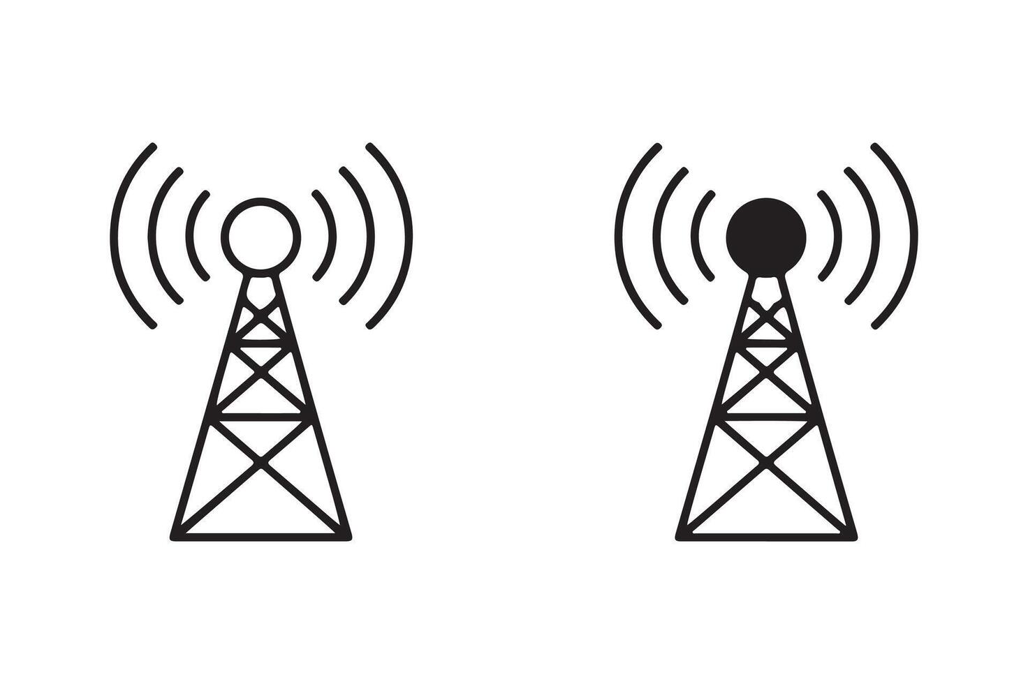 Broadcast Icon Concept - Communication Towers vector