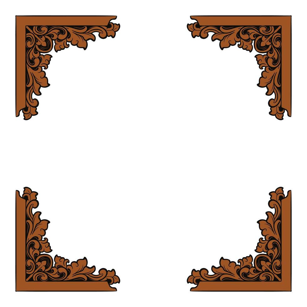 classic vintage ornament frame vector