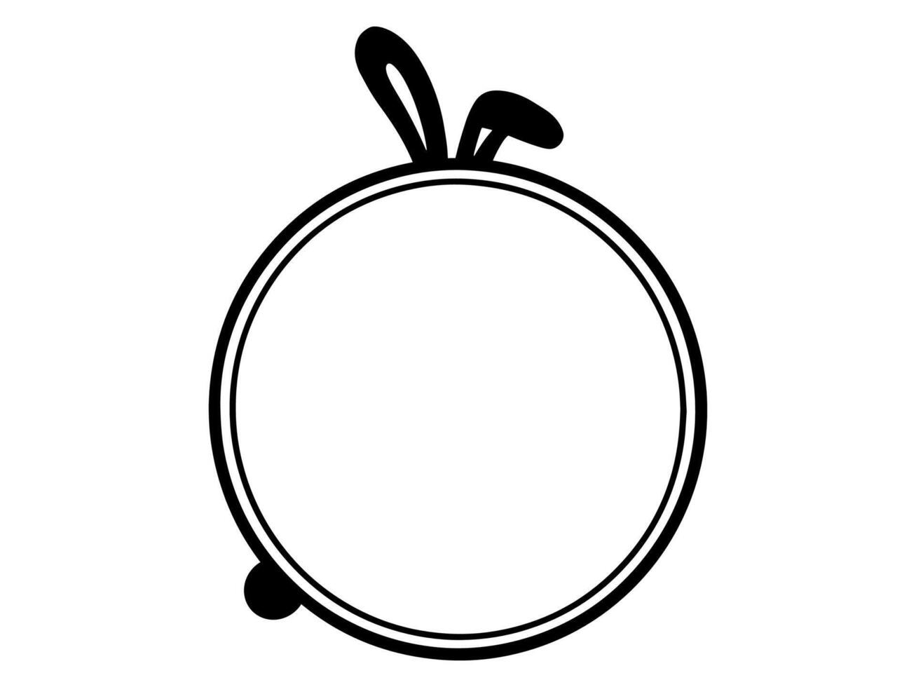 Easter Frame Background Black and White vector