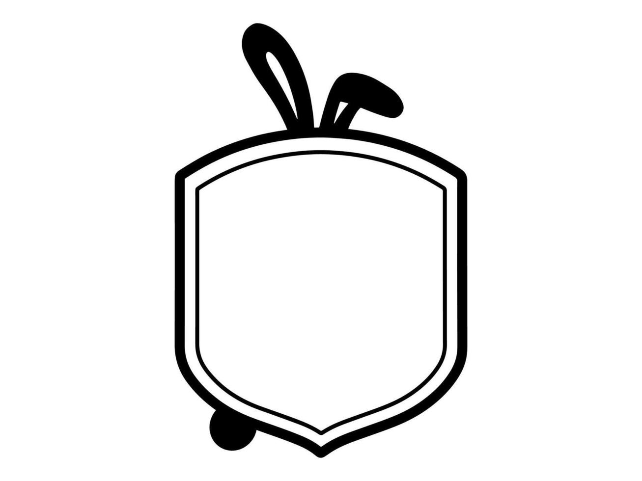 Easter Border Frame Line Art vector