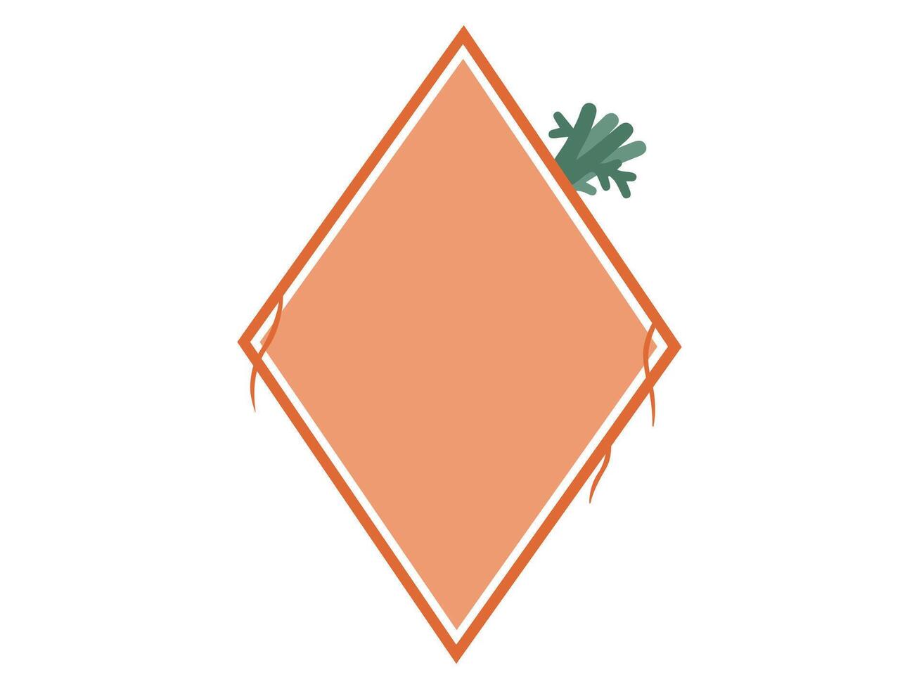 Easter Frame Carrot Border Illustration vector
