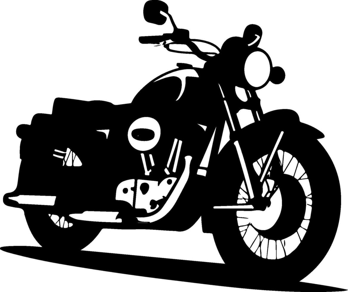 motorcycle silhouette on white background vector