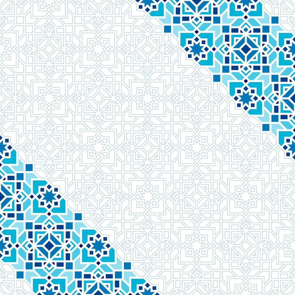 Oriental Geometric Diagonal Pattern Design with Stroke on Winter Theme vector