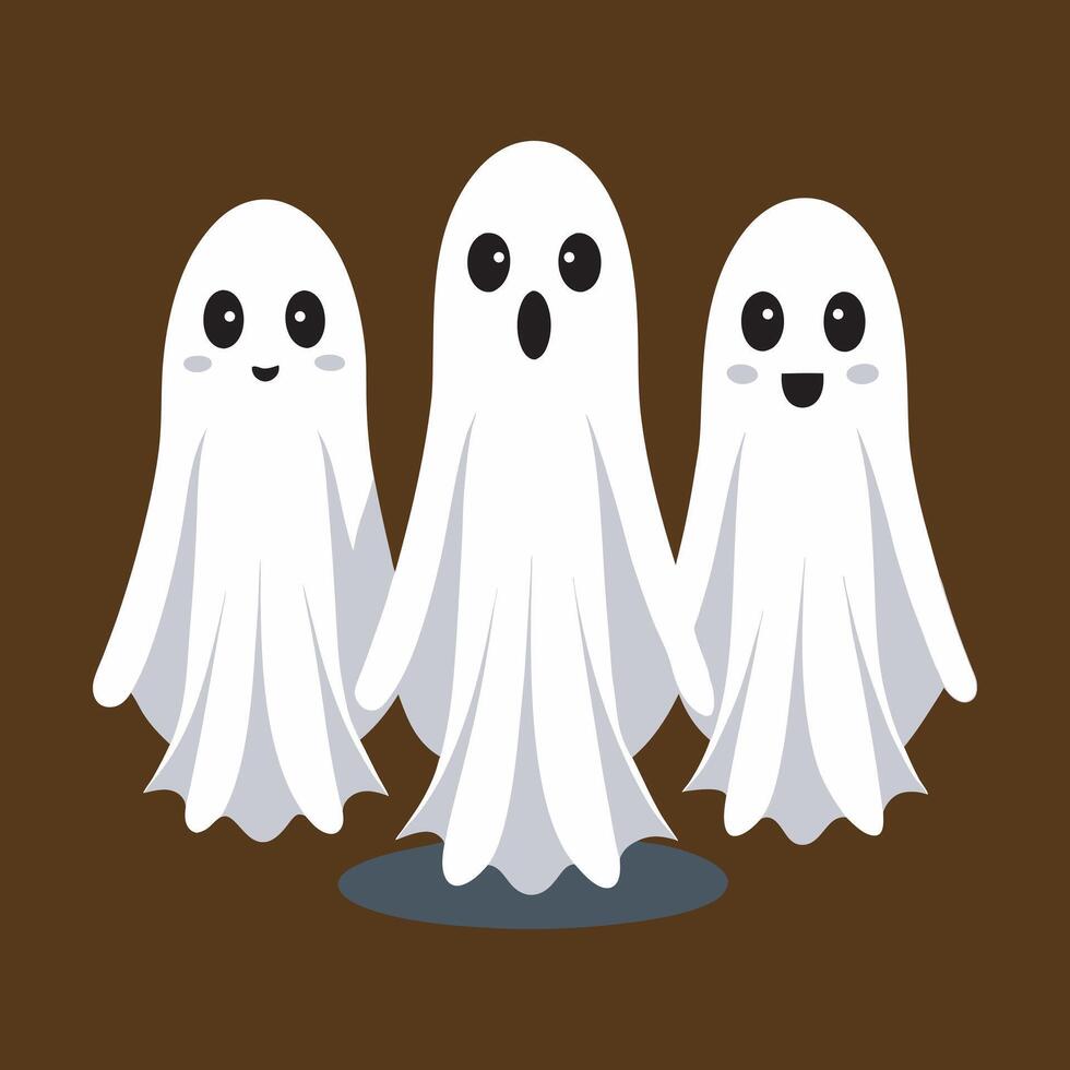 Spooky yet cute ghosts design for halloween events and decor. vector