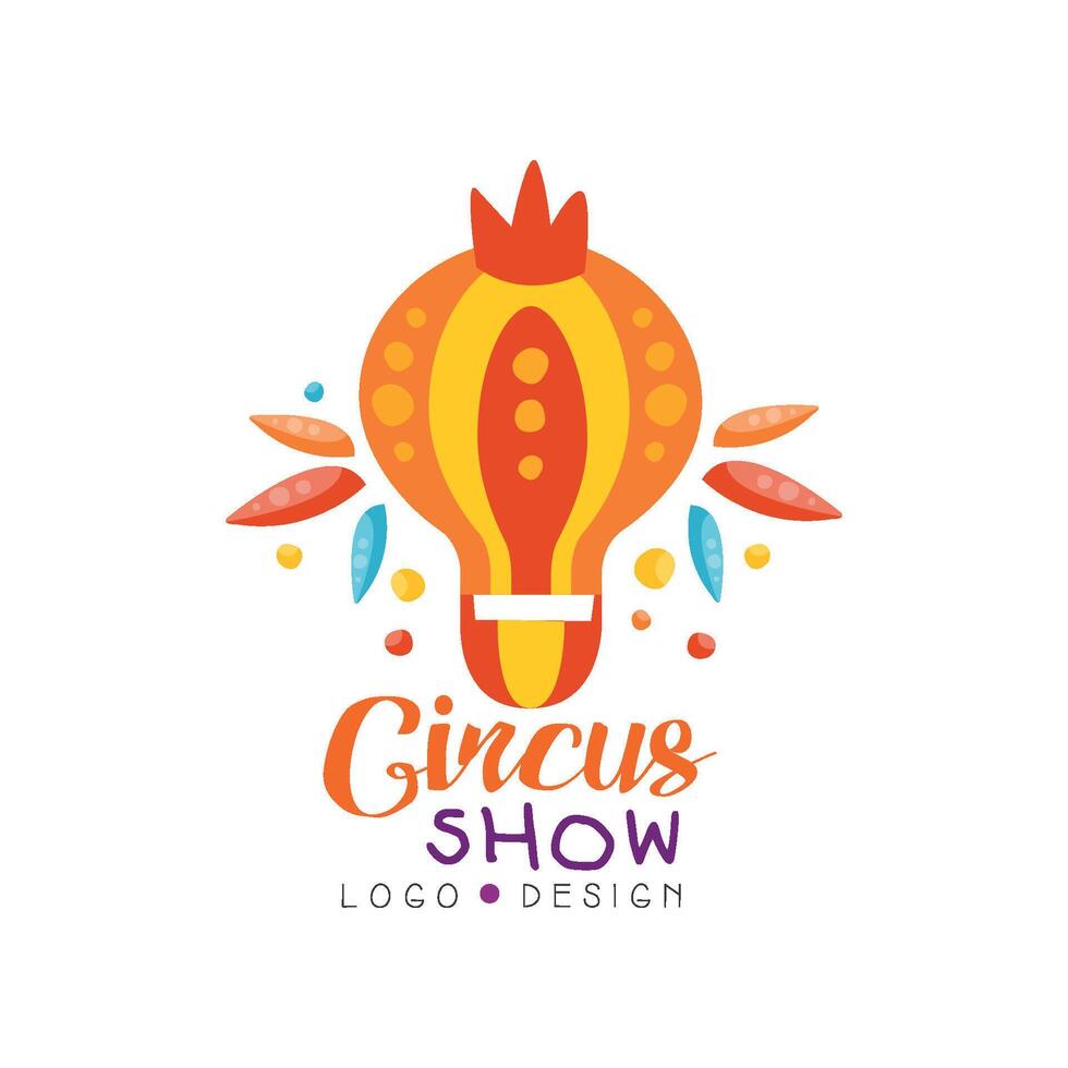 Circus show logo design, carnival, festive, show label, badge, hand drawn design element can be used for flyear, poster, banner, invitation Illustration vector