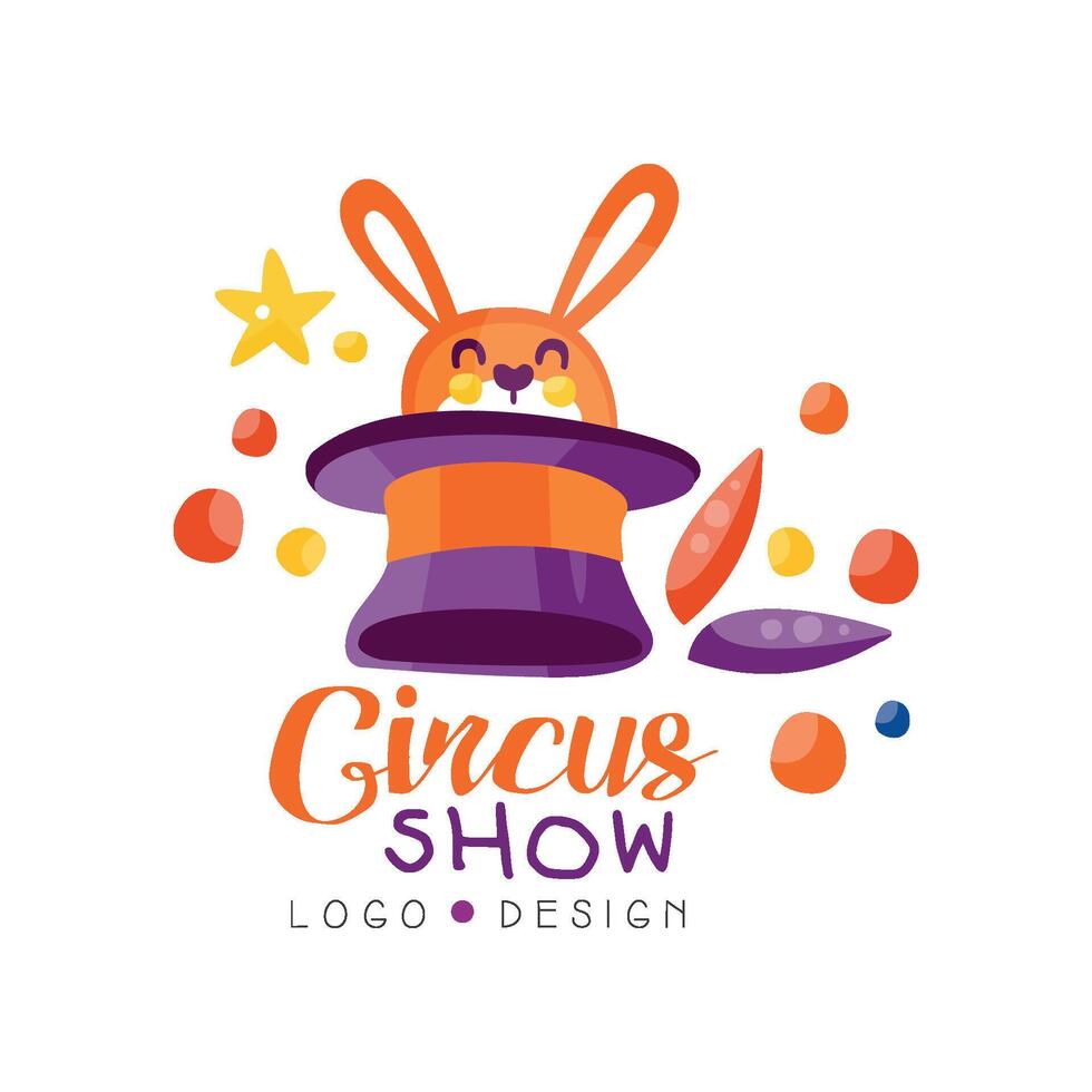 Circus show logo design, carnival, festive, show label, badge, design element can be used for flyear, poster, banner, invitation hand drawn Illustration vector
