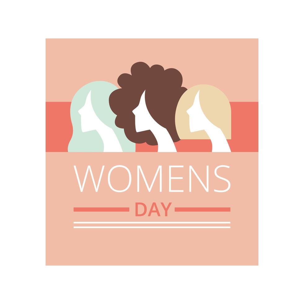 Womens Day Greeting Card, Party Invitation, Festive Banner Illustration vector