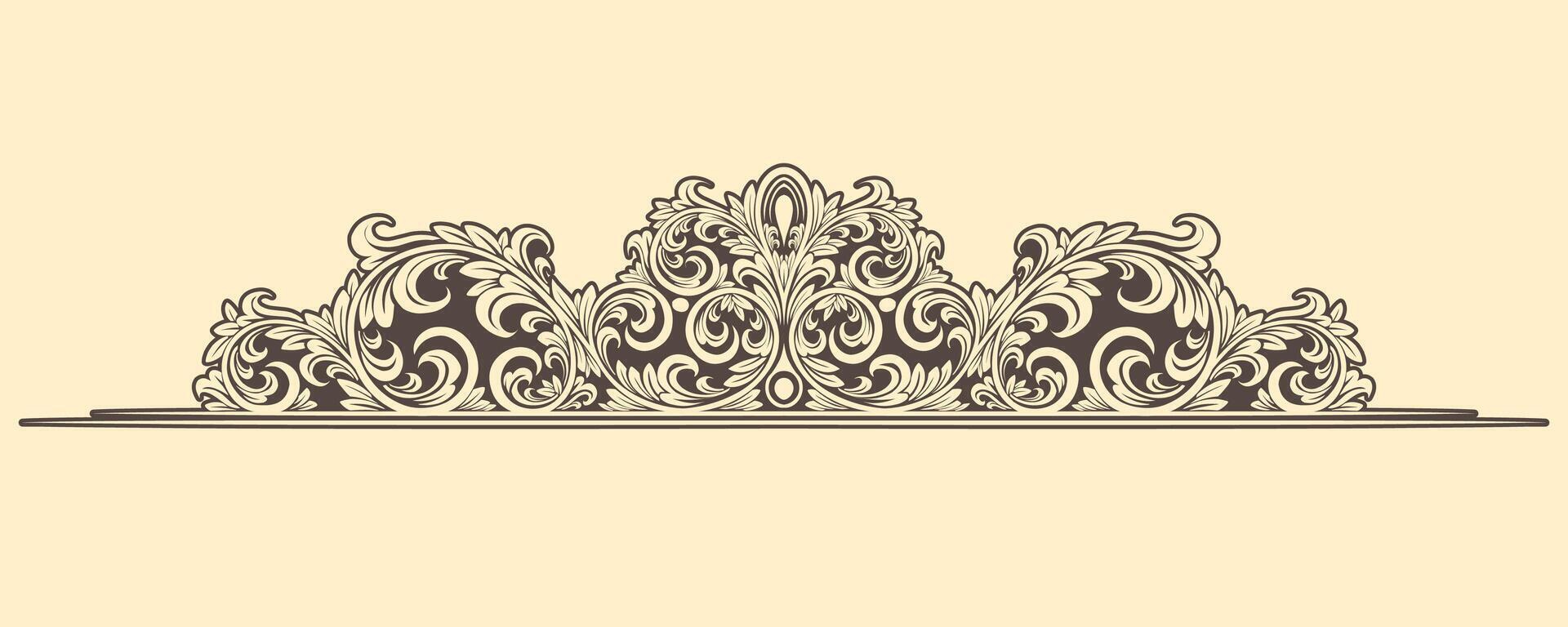 Vintage floral ornament Frame vector