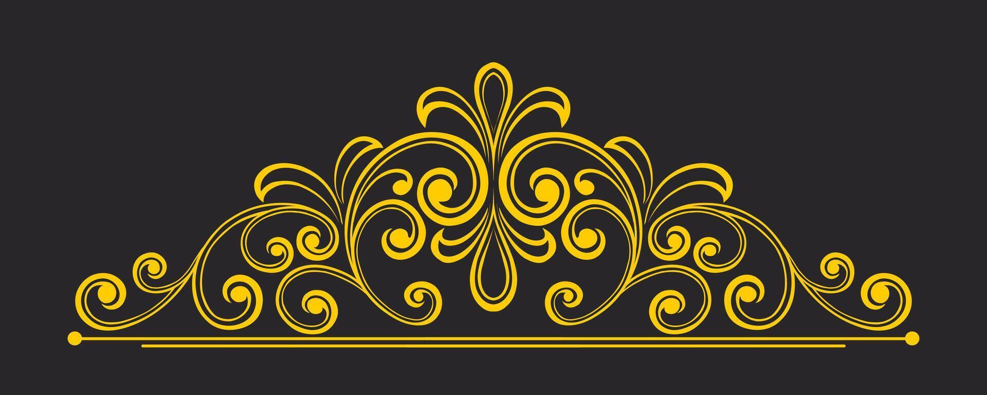 Elegant luxury vintage floral border image vector