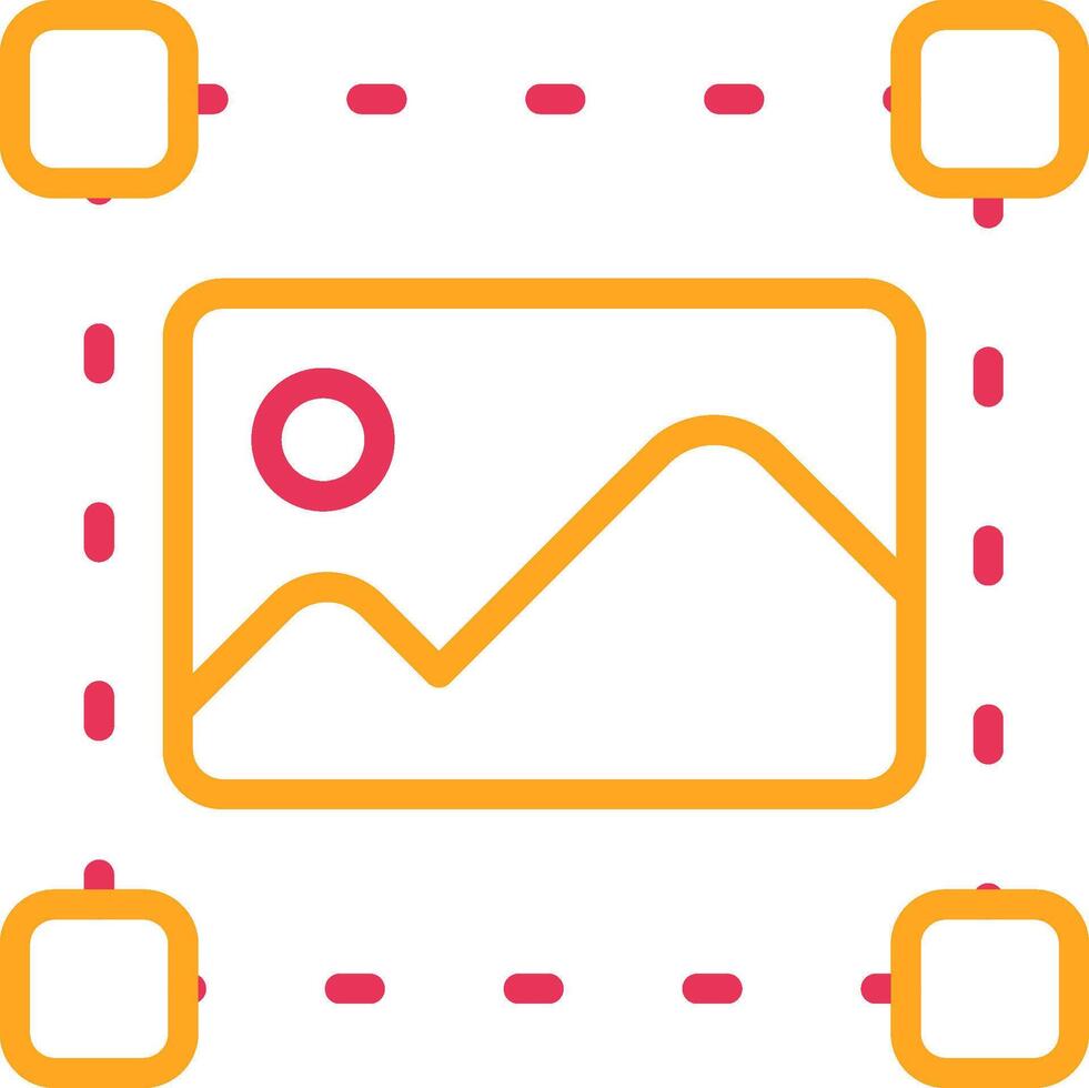 Image Line Two Color Icon vector