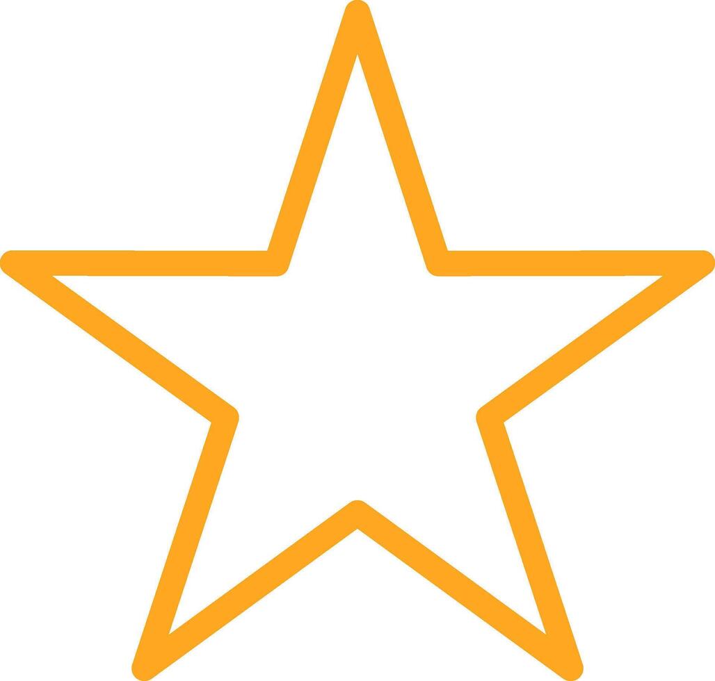 Star Line Two Color Icon vector