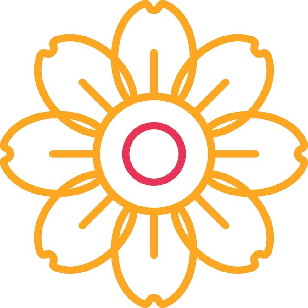Alpine forget me not Line Two Color Icon vector