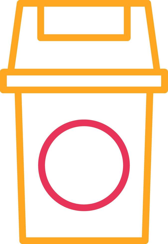 Recycle Bin Line Two Color Icon vector