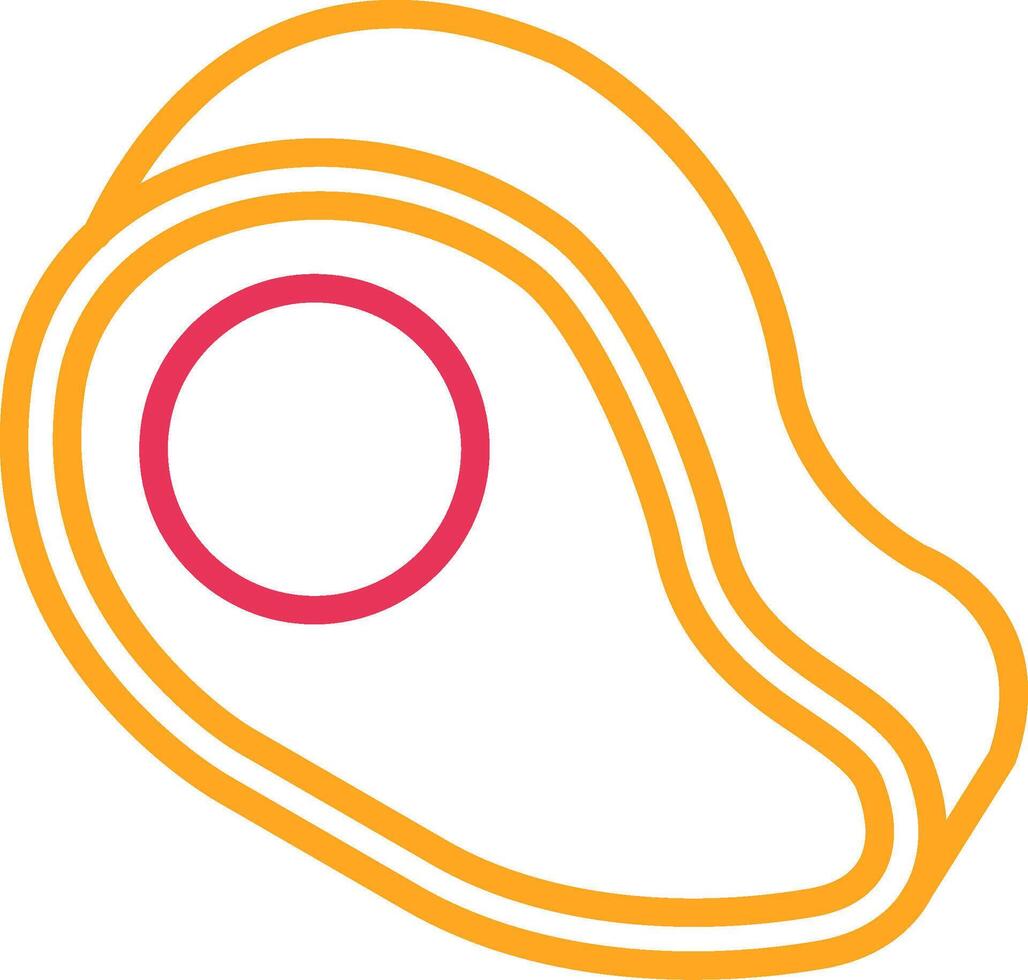 Steak Line Two Color Icon vector