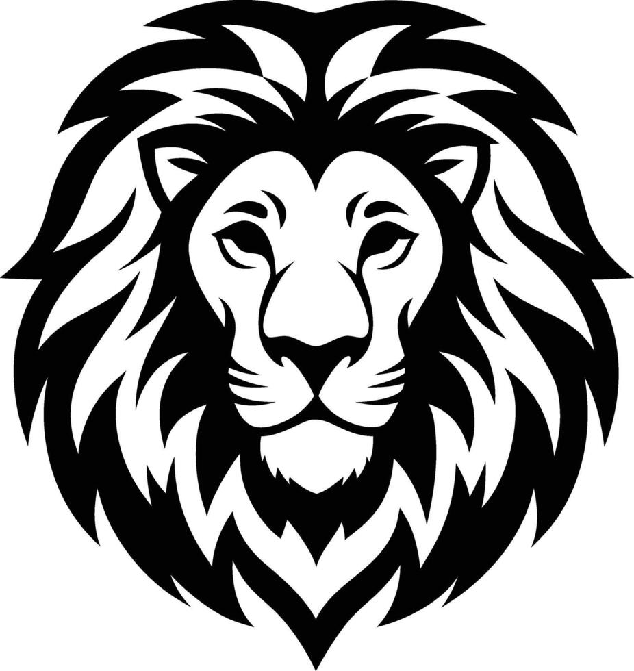 Regal Lion Head Silhouette Available on EPS File vector
