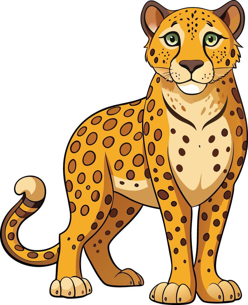 Graceful Cheetah Available on EPS File vector