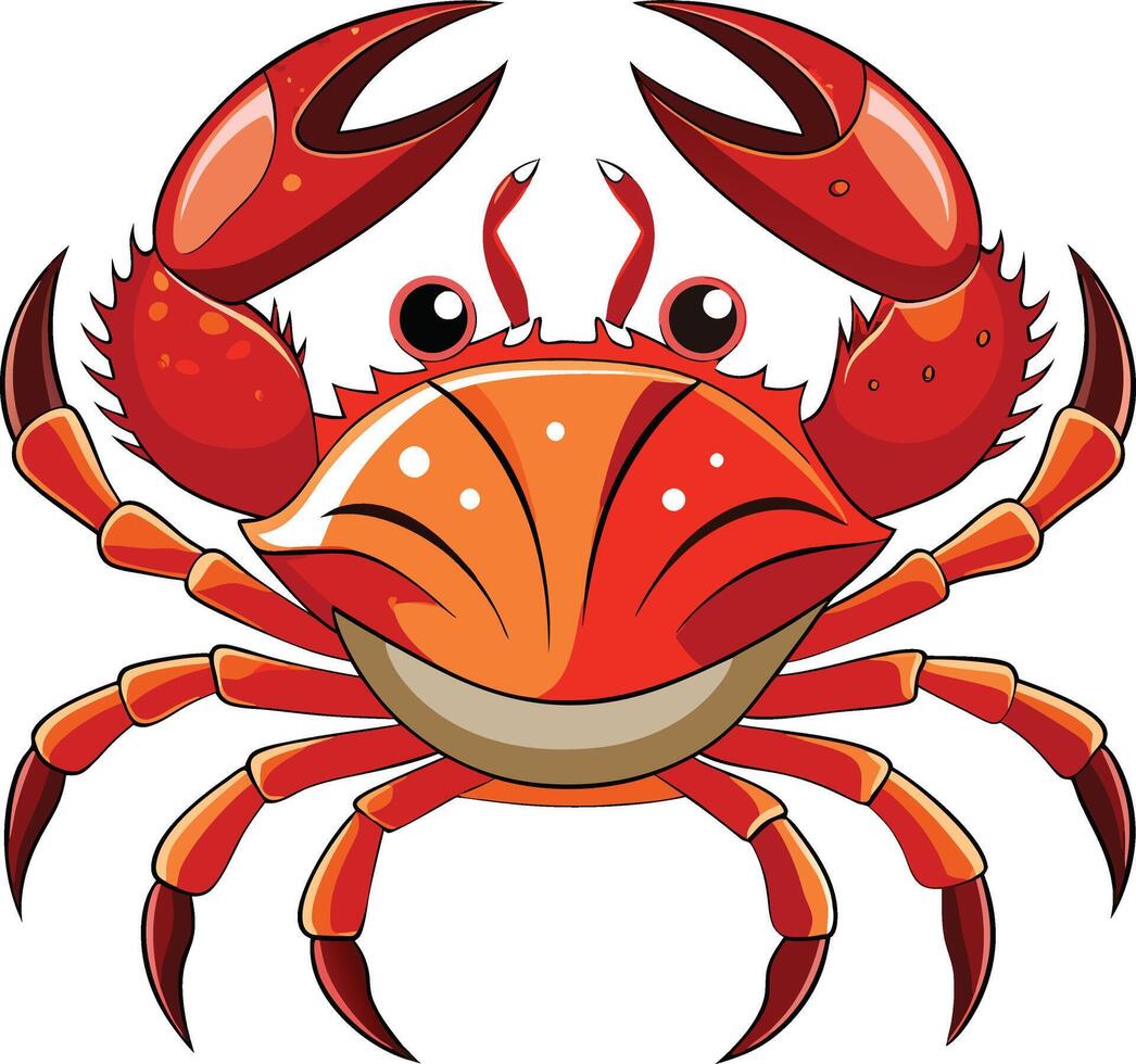 Playful Crab Available on EPS File vector