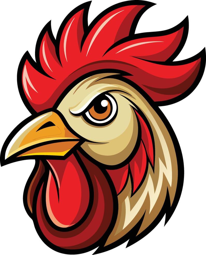 Charming Hen Head Available on EPS File vector