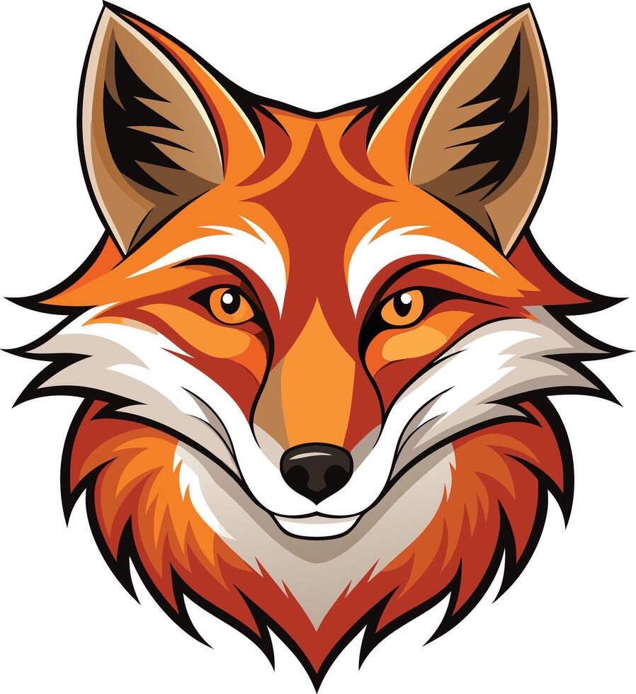 Elegant Fox Head Available on EPS File vector