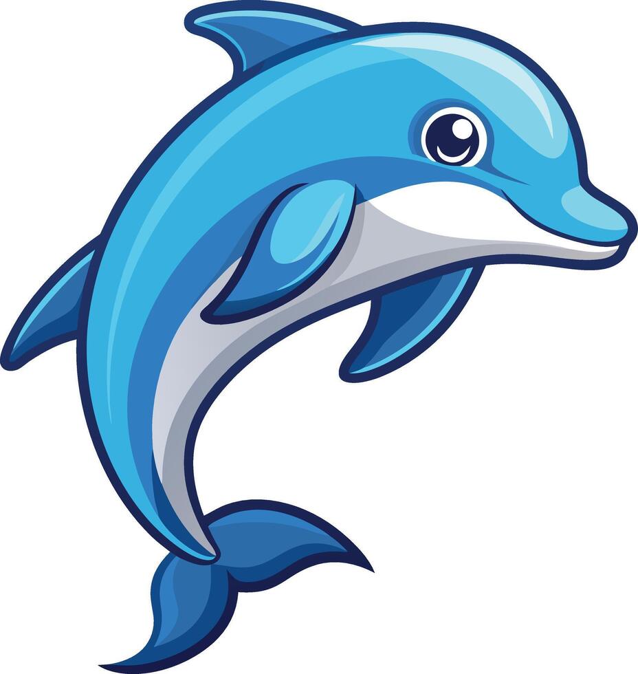 Playful Dolphin Family Available on EPS File vector