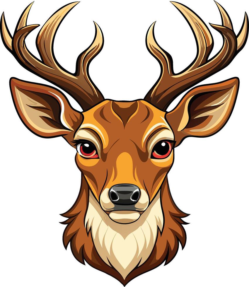 Elegant Deer Head Available on EPS File vector