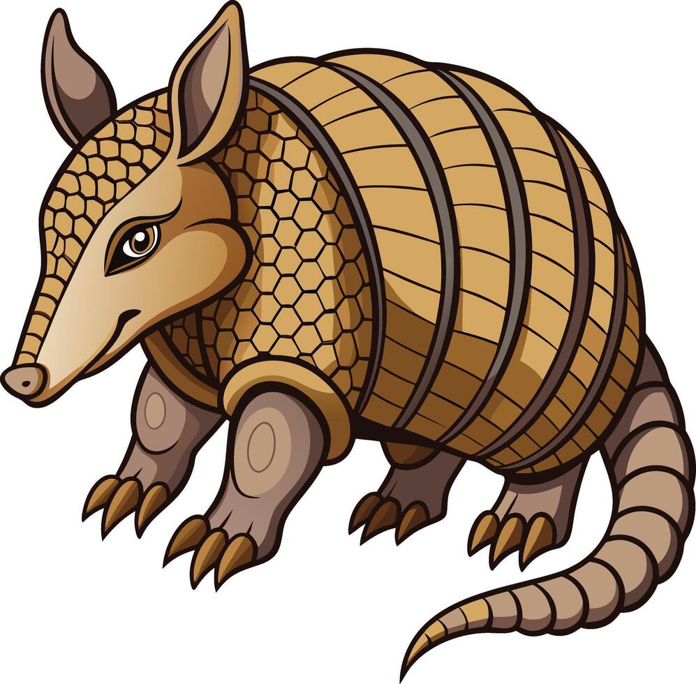 Charming Armadillo Available on EPS File vector