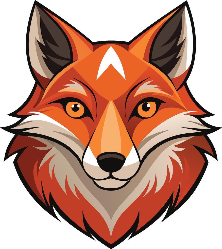 Fierce Fox Head Available on EPS File vector