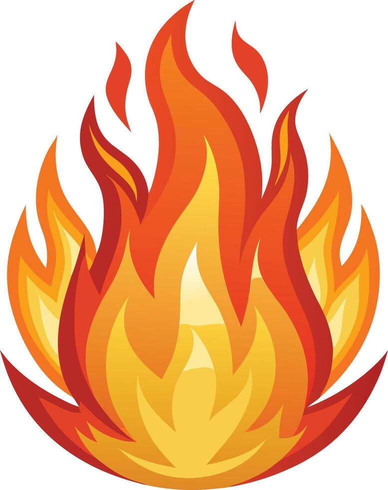 Dynamic Fire Flames Available on EPS File vector
