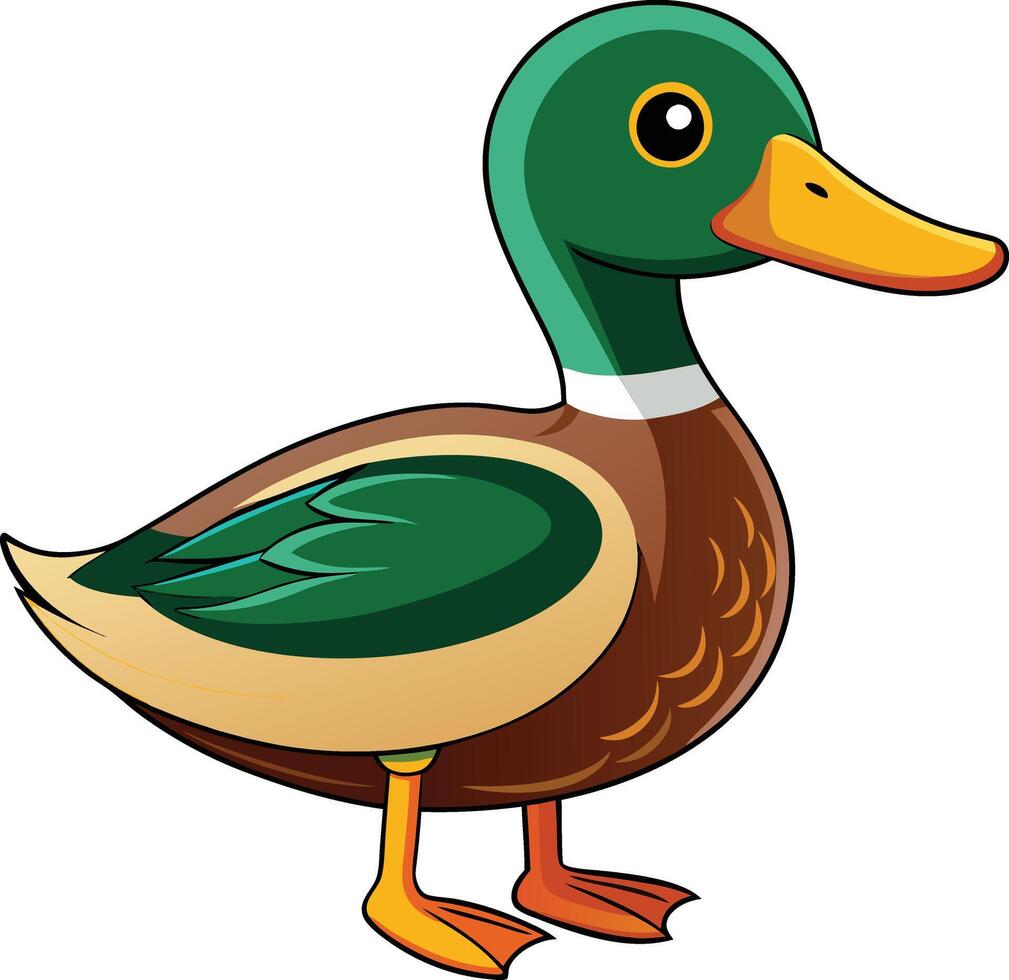 Playful Duck Available on EPS File vector