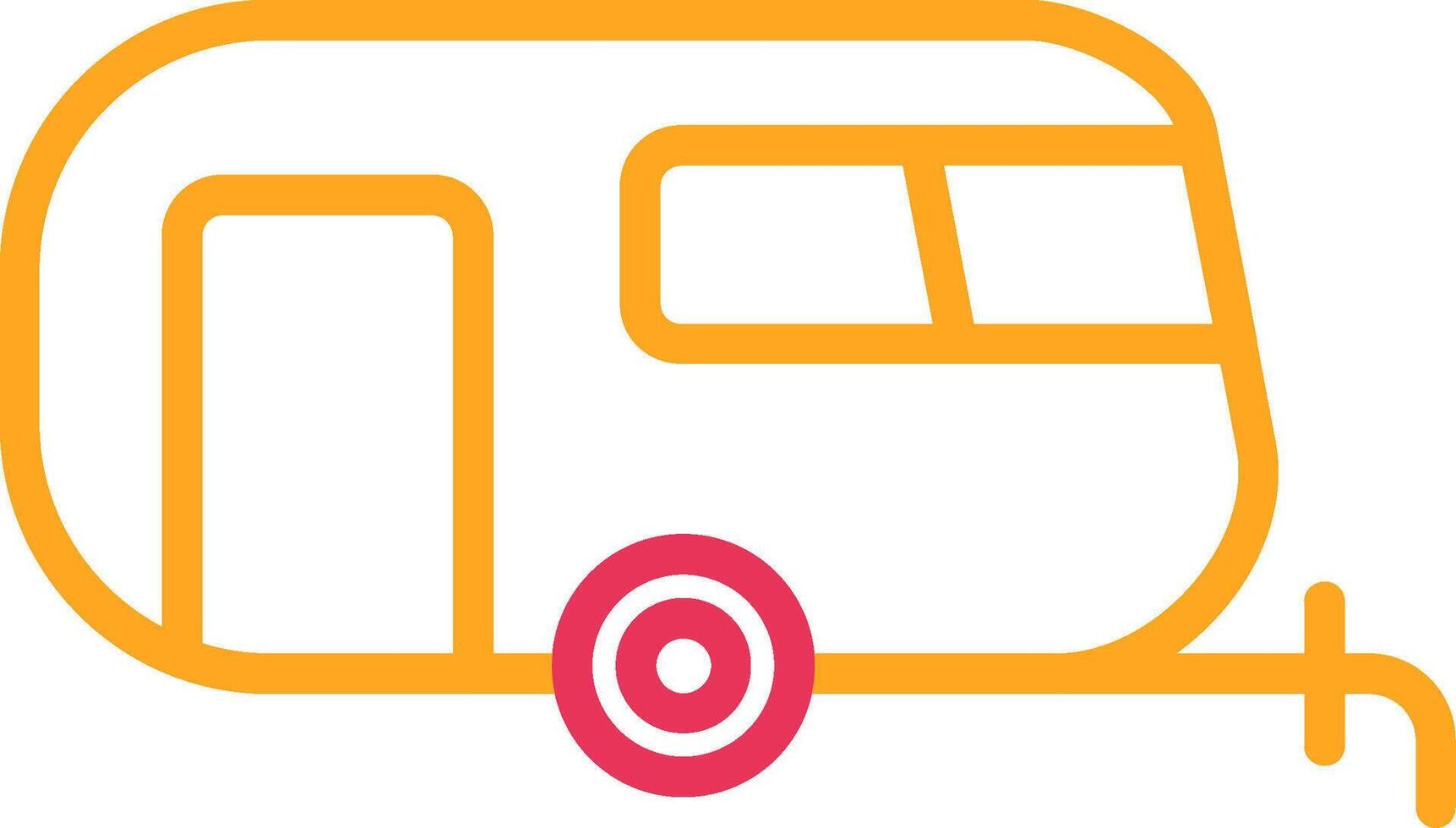 Carvan Line Two Color Icon vector